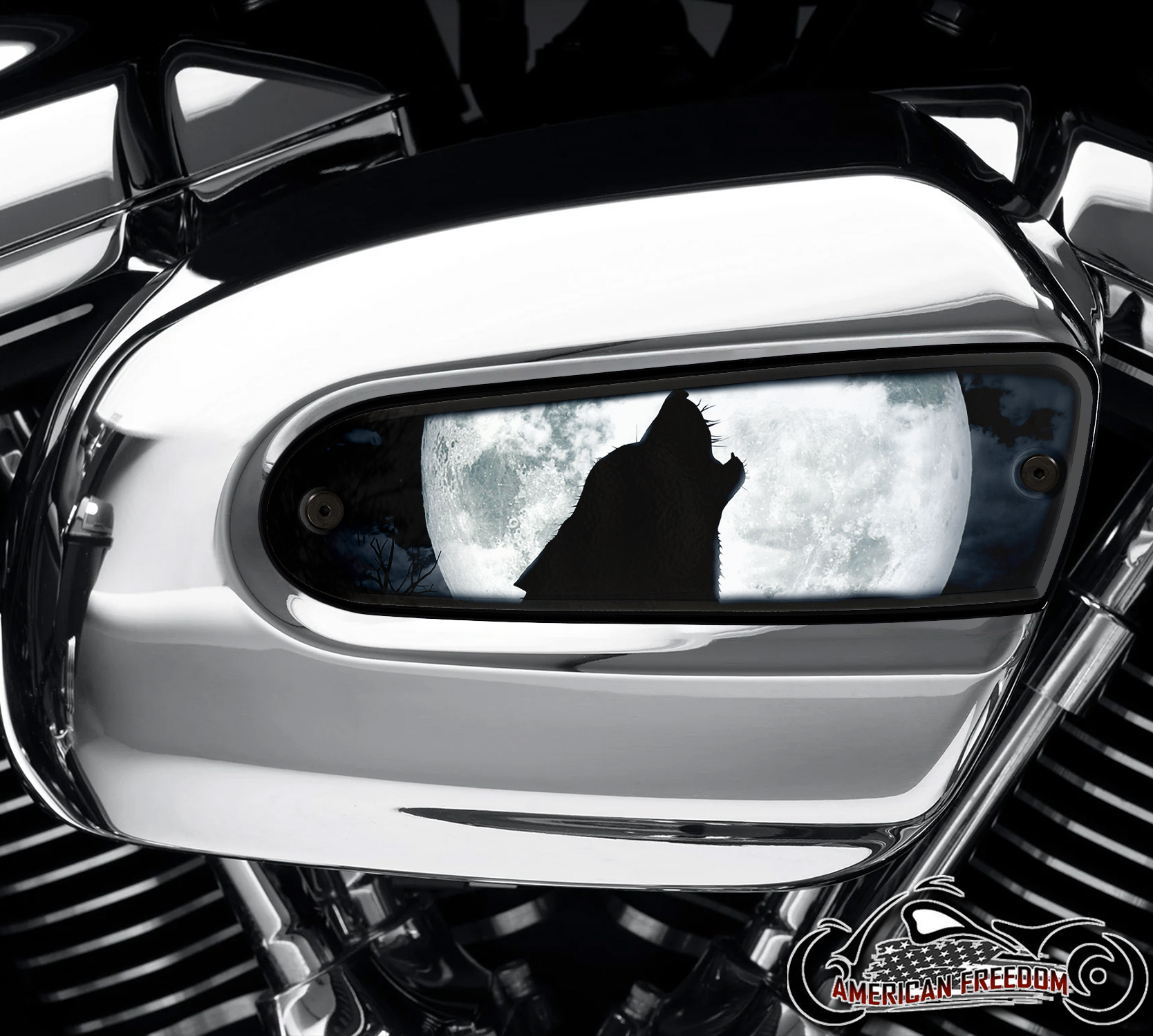 Harley Davidson Wedge Air Cleaner Insert - Wolf Moon